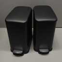 BestOffice Bathroom Trash Can with a Lid 1.3 Gallon (5 L) Small Trash Bin Step Pedal Garbage Can with Removable Bucket Slim for Small Spaces for Bathroom, Bedroom, Kitchen, Office (2, Black)