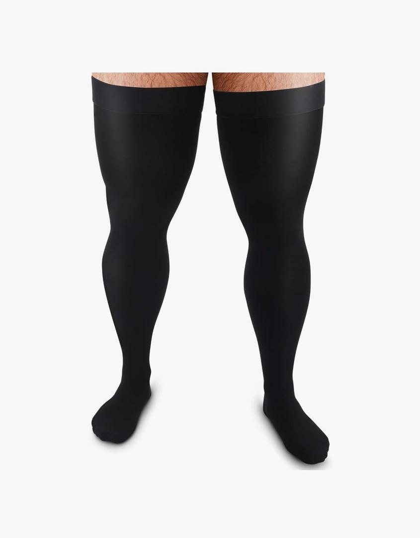 Zhanmai Thigh High Compression Socks for Men 20-30 Mmhg Compression Stockings Thigh High Socks Swelling