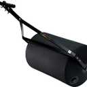Brinly PRC-241BH-A 270 lb. Combination Push/Tow Poly Lawn Roller with Easy-Turn Tethered Plug, 18 by 24"