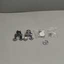 Toilet Seat Hinge Replacement with Bolts Screw and Nuts, Zinc Alloy Replacement Parts-Adjustable Toilet Seat Sliver