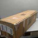 Goplus 4.5 FT Pre-Lit Snow Flocked Christmas Tree, Artificial Hinged Xmas Tree W/ 150 LED Lights, 295 Branch Tips, Non-Flammable PVC Leaves, Metal Stand, Xmas Holiday Decor for Office Home