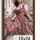 Dark Brown 12x24 Frame -Single Frame - Rustic Woodgrain 12 x 24 Poster Frame with Plexiglass for Wall Gallery Display, 12x24 Picture Frame for Puzzles, Artwork, Photos and Posters