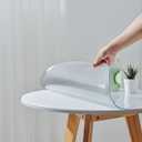 39 Inch Frosted Round Table Cover Protector, 2.0mm Thick Plastic Desk Protector Mat, Round Waterproof PVC Desk Cover, Vinyl Placemats for Circle Desktop, Coffee Table, Dining Room Table