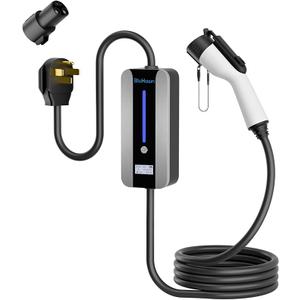 Level 2 EV Charger (240V, 40A) for Tesla and SAE-J1772 EVs, 16.4ft Charging Cable, NEMA 14-50 Plug, SAE-J1772 Adapter and J1772 to Tesla Adapter