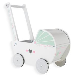 Wooden Baby Push Walker for 1 Year Old and up, Toddler Shopping Cart Push Toys for Boys Girls (White)