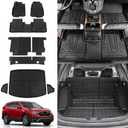 Rongtaod Floor Mats Compatible with 2017-2022 Honda CRV Cargo Mat Cargo Liner Trunk Mat Back Seat Cover Protector 2021 CR-V Accessories (Trunk Mats+Backrest Mats+Floor Mats)
