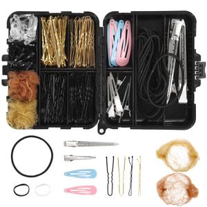 Hair Clip Set, Women's 160 Pcs Hair Accessories Set Dance Supplies Bobby Pins Girls Beauty Kit with Storage Box for Dance Ballet Cheerleading Events Travel