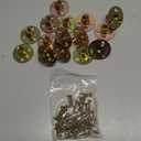 Hilitchi 64Pcs M10 Brad Hole Tee Nut Carbon Steel Screw in T Nuts Round Base Mounting Hardware Fitting Fastener Flange Insert Female Thread with Screws (M10-64PCS)