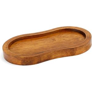 Retro Wooden Salt and Pepper Mill Tray  Rustic Salt and Pepper Rest  Kitchen Counter & Dining Table Protector (Mill Not Included)