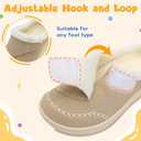 LeIsfIt Toddler Slippers Boys Girls Moccasin Slippers Kids Warm Slip-On House Shoes with Non-Slip Sole for Indoor & Outdoor (6-6.5 Toddler, Apricot)