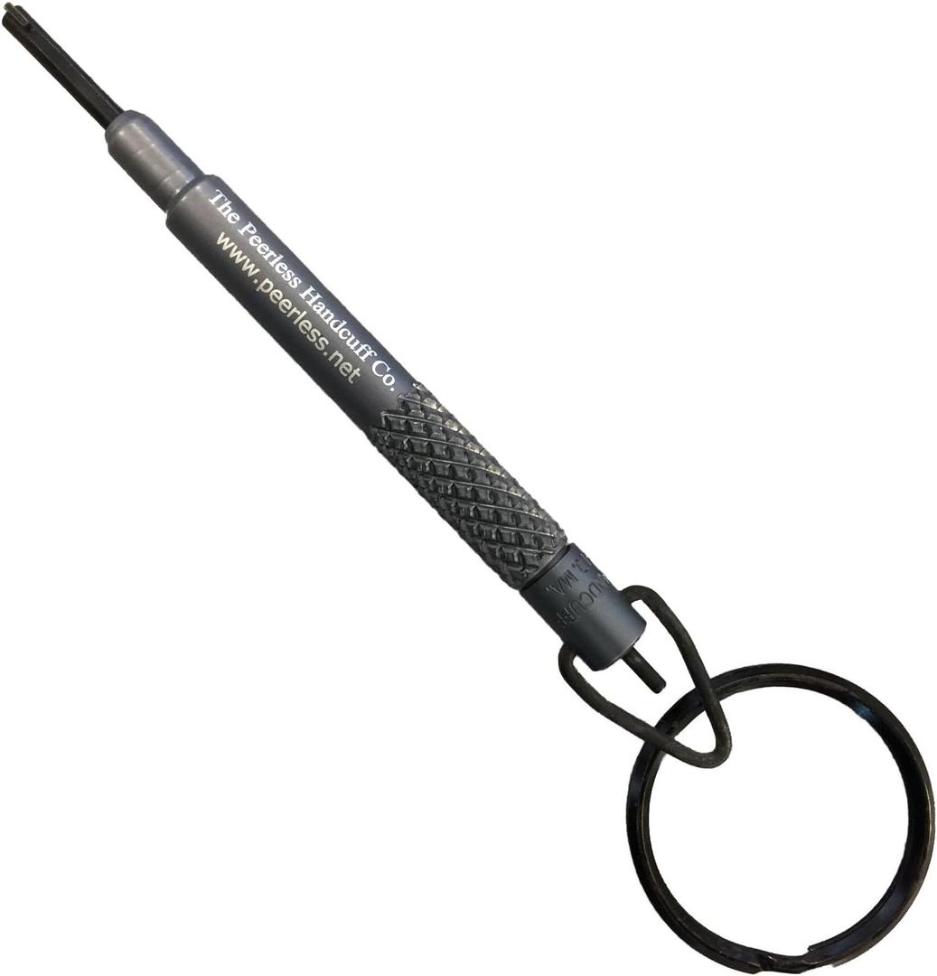 Oversize Handcuff Key - w/Key Ring - Nickel