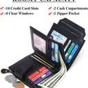 FALAN MULE Small Wallet for Women Leather Bifold Compact RFID Blocking Small Womens Wallet Purse | Compact Size, RFID Blocking, Includes Coin Pouch, Card Holders, 14 Slots