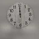 HYLANDA Wall Clock, 10 Inch Wall Clocks Battery Operated Silent Non Ticking, Country Wooden Clocks Farmhous Clock for Bathroom, Living Room, Kitchen, Bedrooms (Gray) (C-grey Retro)