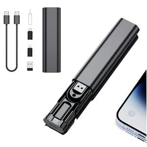 Cable Storage Box, Comes with A 60W Super Fast Charging Cable, Multi-Purpose Type-C Interface/Portable Adapter Storage Box (Black)