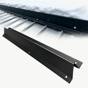LAJIAOZ 64FT Metal Roof Snow Guards, Heavy Duty Snow Rail Kits Black(16P)