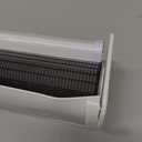 High-Quality Aluminum T-Astragal for Your Double Doors/French Doors for More Door Protection and Security Upgrade, inswing and outswing Double Doors-for Commercial - Residential use (80 inch White)