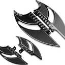 Motorcycle Floorboards Set Driver Passenger Footboards Front Rear Foot Pegs Fit For Harley Touring Road Glide Electra Glide Street Glide Softail Dyna (Black)