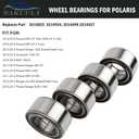 Front and Rear Wheel Bearings Pack of 4 Compatible with Polaris RZR XP 4 900 1000 Turbo Diesel Crew Scrambler Sportsman Replaces # 3514699 3514822 3514924 3514627