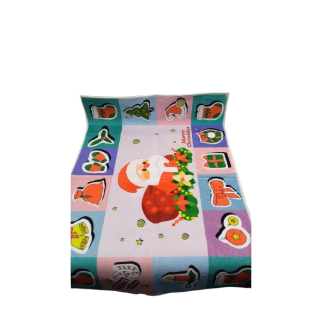 Christmas Rug 2' x 3' Plaid Area Rug Santa Claus Doormat Xmas Tree Floor Mat Carpet for Entryway Bedroom New Year Christmas Decor