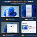 INFILAND Surface Pro 7 Plus Case, Crystal Clear Multi-Angle Shockproof Case Compatible with Microsoft Surface Pro 7+/6/5/4 12.3" Tablet, Black