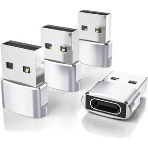 Elebase for Samsung Galaxy Tab S10 Adapter,USB to USB C Adaptor 4Pack,Type C Female to A Male Cable Converter for Tab S9 S8 A9 A8 Lite,S25 S24 S23 S22,Note 20 10 9 8,A55 A54 A35 A34 A23 A25 A15 A14 5G