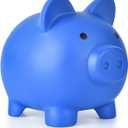 Piggy Bank, Unbreakable Plastic Money Bank, Coin Bank for Girls and Boys, Medium Size Piggy Banks, Practical Gifts for Birthday, Easter, Christmas (Dark Blue)