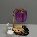 Candle Warmer Lamp with Timer and Dimmer Purple, Adjustable Height Glass Candle Lamp, Electric Candle Lamp Warmer for Home Decor,Gift for Women,2-Bulb Candle Warming Lamp for Jar Candles (Purple)