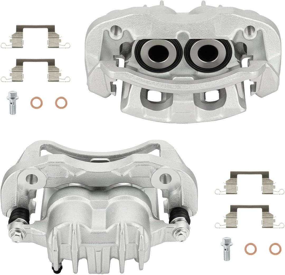 Rear Disc Brake Caliper Assembly with Bracket fit for 2000-2004 Ford F-250 F-350 Super Duty, 2000-2005 Ford Excursion, Rear Left and Right Caliper set with 2PC, 18-B4752 + 18-B4753