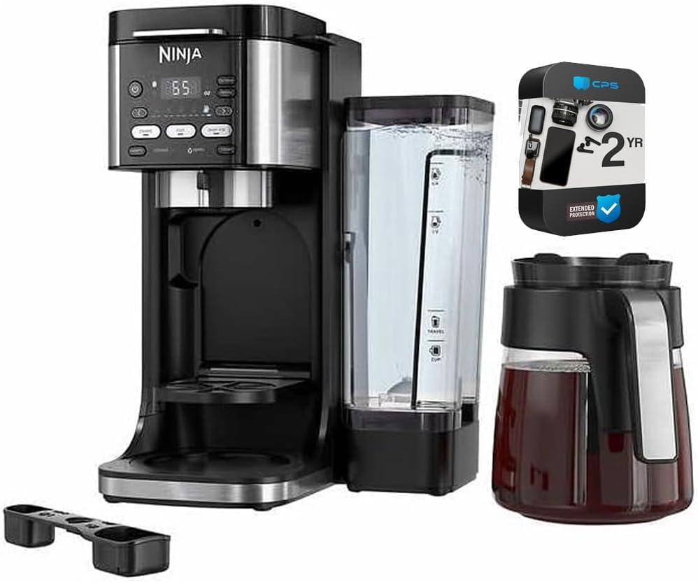 Ninja CFP105 DualBrew Hot & Iced Coffee Maker Black, Bundle with 2 YR CPS Enhanced Protection Pack