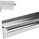25” Framed Shower Door Drip Rail with Vinyl Sweep, Chrome Shower Door Bottom Water Deflector with Screws