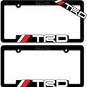 (2) TRD License Plate Frames Toyota Racing Development 3D Letter Frame Brackets (1-Pair)