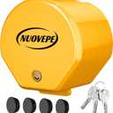 Heavy Duty Trailer Hitch Locks: Universal Fit 1-7/8", 2" and 2-5/16" Couplers, Reinforced Solid Steel Tow Lock for Trailer Tongue, Anti Theft Coupler Lock for RV, Cargo, Boat, Camper, Utility (Yellow)