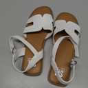 Womens Sandals Dressy Summer Arch Support Comfortable Flats Adjustable Ankle Strap Breathable Summer Walking Shoes for Beach Travel, Size 4