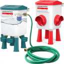 Float-Controlled Automatic Chicken Waterer & No Waste Feeder Kits - Chicken Coop Accessories, Poultry Waterer and Feeder, Two Buckets 3 Gallon/18-23 Pounds