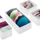 Whitmor Set of 4-White Drawer Organizer