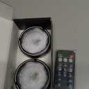 LED Puck Lights with Remote Control, Battery Operated Wireless Closet Lights, Under Cabinet Lighting Stick on Tap Push Light, Color Changing Under Counter Light for Kitchen, 2 Pack - Black