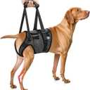 SlowTon Dog Lift Harness - Adjustable Dog Sling for Medium Large Dogs, Hind Leg Support to Help Rehabilitate, Soft Padded Dog Support Harness for Elderly, Injured, Arthritic, Disabled Dogs, M (Medium(Waist:17''-23''), Grey)