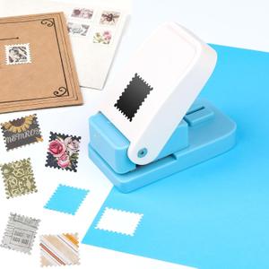 Stamp Puncher, Stamp Punch, 1x0.8 inch Postage Stamps Puncher, Scrap a Day Punch, StampCutter HolePunch, Lever Craft Paper Punches for Crafting, DIY Project, Punches That Looks Like a Stamps