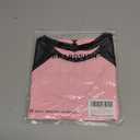 Abardsion Trendy Baby Tees for Women Y2K Shirts Cute Short Sleeve Crewneck Slim Fit Going Out Tops (Small, Light Pink & Black-sleeve)