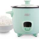 Dash Mini Rice Cooker - Designed for Single-Serve Cooking - Compact Rice Cooker with Nonstick Removable Pot, Keep Warm Function & Easy-to-Clean Sleek Design - Aqua
