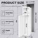 Recessed Toilet Paper Holder with Storage, 304 Stainless Steel, 25"x6"