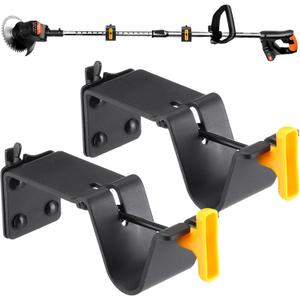 Tandefio 2 Pack Enclosed Trailer Weedeater Rack Steel Trimmer Mount Stores Weed Hedge Trimmers Organize Landscaping Tool Holder on E-Track in Trailer or Garage Equipment Accessories