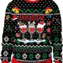 Colorful House Unisex's Ugly Christmas Jumper Sweater Printed Pullover,3D Funny Digital Print Sweatshirt Suit for Men Woman (XX-Large)