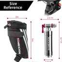 ROCKBROS Bike Saddle Bag Small Seat Bag Bicycle Bag Under Seat Bike Accessories Storage Pouch Ultralight Cycling Wedge Pack for Road Mountain MTB Foldable Bike