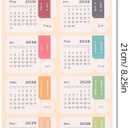 2026 Monthly Calendar Stickers - 2 Sheet Adhesive Tabs Color-coded Divider Index Labels for Journals, Notebooks & Diy Planning, Retro Color (Multi)