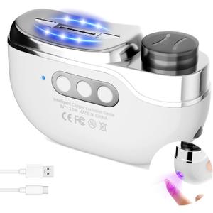 2026 New Electric Nail Clipper for Thick & Brittle Nails, 4-in-1 Rechargeable 3-Speed Nail Trimmer & Polisher with LED Light, Gel Nail Lamp & Storage, Ideal for Seniors, Adults & Kids, Fingers & Toes