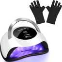 Easkep UV Nail Lamp Kit - 120W UV Light for Gel Nails, Professional for Home and Salon (Black)