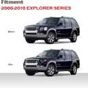 Pair Black LED Halo Headlights Fit 2006-2010 Ford Explorer