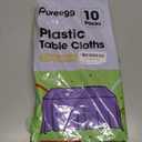 Pureegg Plastic Table Cloth Disposable 10 Pack, 54 x 108 Inch Table Cloths, Halloween Party Decorations, Summerween Decor, Halloween Tablecloths, Rectangle, Plastic Cover, Leakproof & Sturdy, Purple