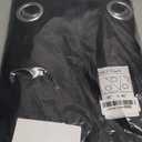 NICETOWN Pitch Black Solid Thermal Insulated Grommet Blackout Curtains/Drapes for Bedroom Window (2 Panels, 42 inches Wide by 63 inches Long, Black)